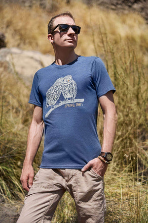 rPET Love Birds Tee (made w/ recycled plastic & organic cotton) - Spring Owls - Graphic Tees - eco-friendly, ethically made, Gaia Bertoncini, Jesse David Lacy, Jesse Lacy, organic cotton, Royal Apparel, rpet, Shirts, sustainable, Tees - Spring Owls