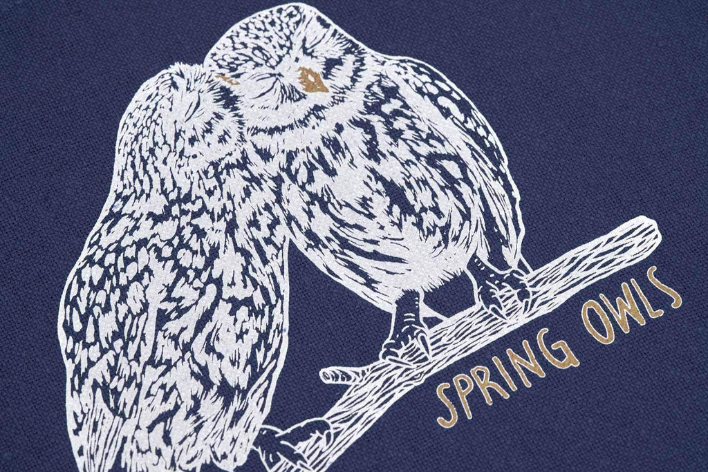 Love Birds Tote Bag (recycled cotton) - Spring Owls - Tote - eco-friendly, Econscious, ethically made, owls, recycled cotton, Spring Owls Logo, sustainable, Tote, Totes - Spring Owls