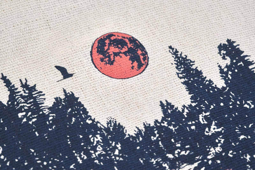Harvest Moon Tote Bag (recycled cotton) - Spring Owls - Tote - blood red moon, eco-friendly, Econscious, ethically made, forest, japan, sustainable, Tote, Totes - Spring Owls