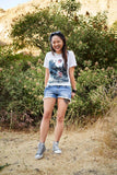 Harvest Moon Tee (unisex) - Spring Owls - Graphic Tees - Airlume Cotton, Bella + Canvas, blood red moon, eco-friendly, ethically made, lupe zapata, Rachel Mui, Shirts, sustainable, Tees, Tri-Blend - Spring Owls