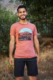 Morning View Tee (unisex) - Spring Owls - Graphic Tees - Airlume Cotton, Bella + Canvas, eco-friendly, ethically made, Gaia Bertoncini, lupe zapata, mountains, Shirts, sunrise, sustainable, Tees, Tri-Blend - Spring Owls