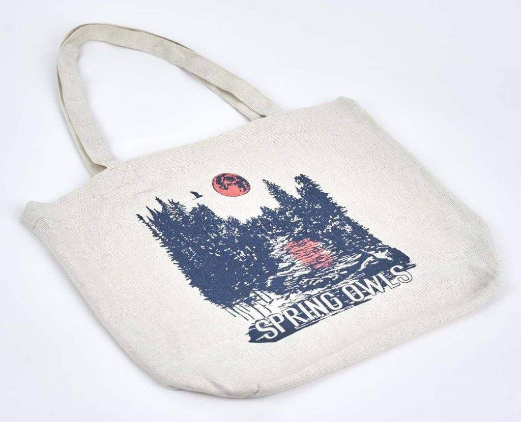 Harvest Moon Tote Bag (recycled cotton) - Spring Owls - Tote - blood red moon, eco-friendly, Econscious, ethically made, forest, japan, sustainable, Tote, Totes - Spring Owls